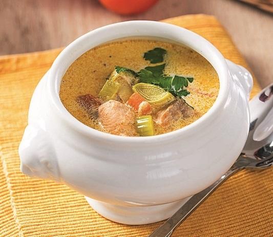 Рыбный суп со сливками. Вдвойне нежный вкус. Необычный рецепт.