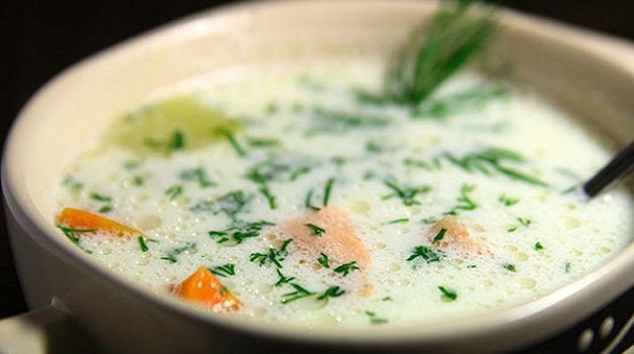 Низкокалорийный сырный суп с рыбой. Худейте вкусно!