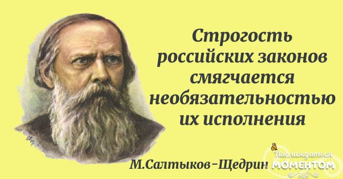 Автор исполнения. Салтыков Щедрин строгость российских. Салтыков Щедрин о российских законах. Строгость законов компенсируется необязательностью их исполнения. Строгость российских законов компенсируется.